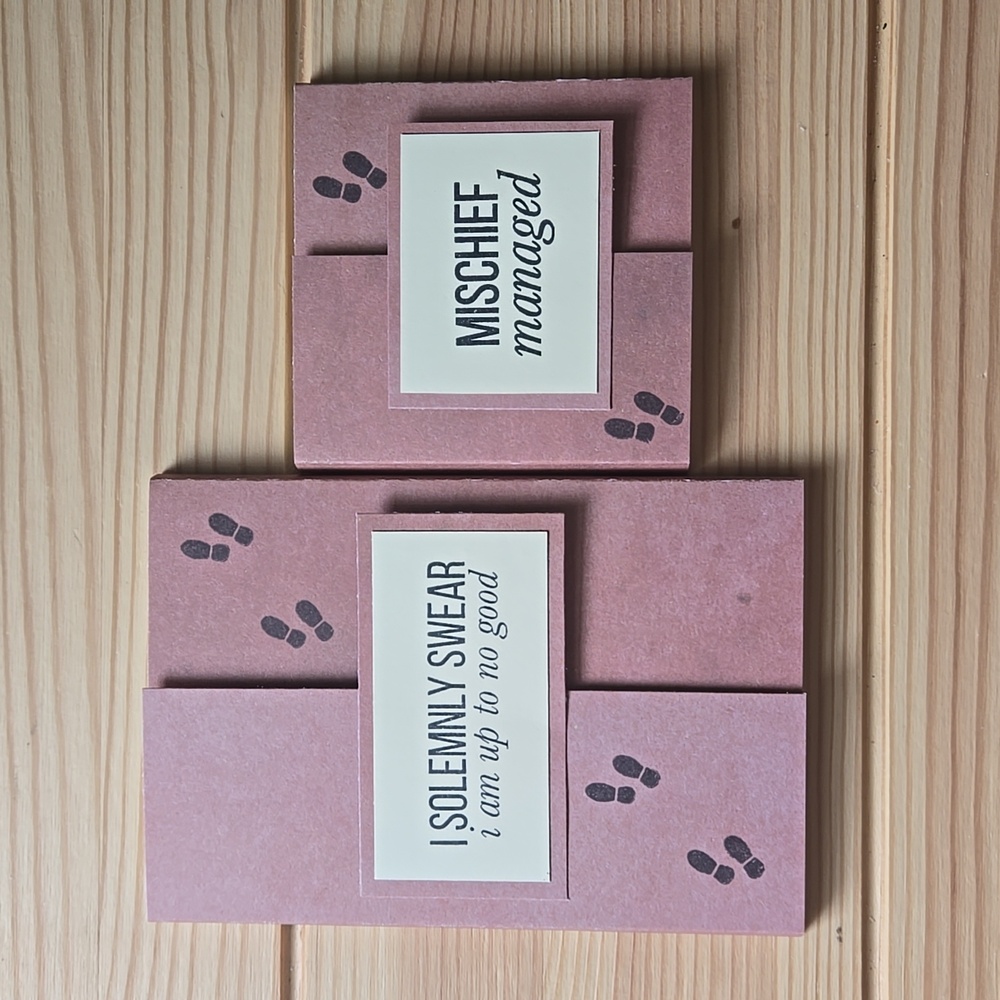 Handmade Harry Potter Marauder's Map Theme Notepad & Sticky Notes Set